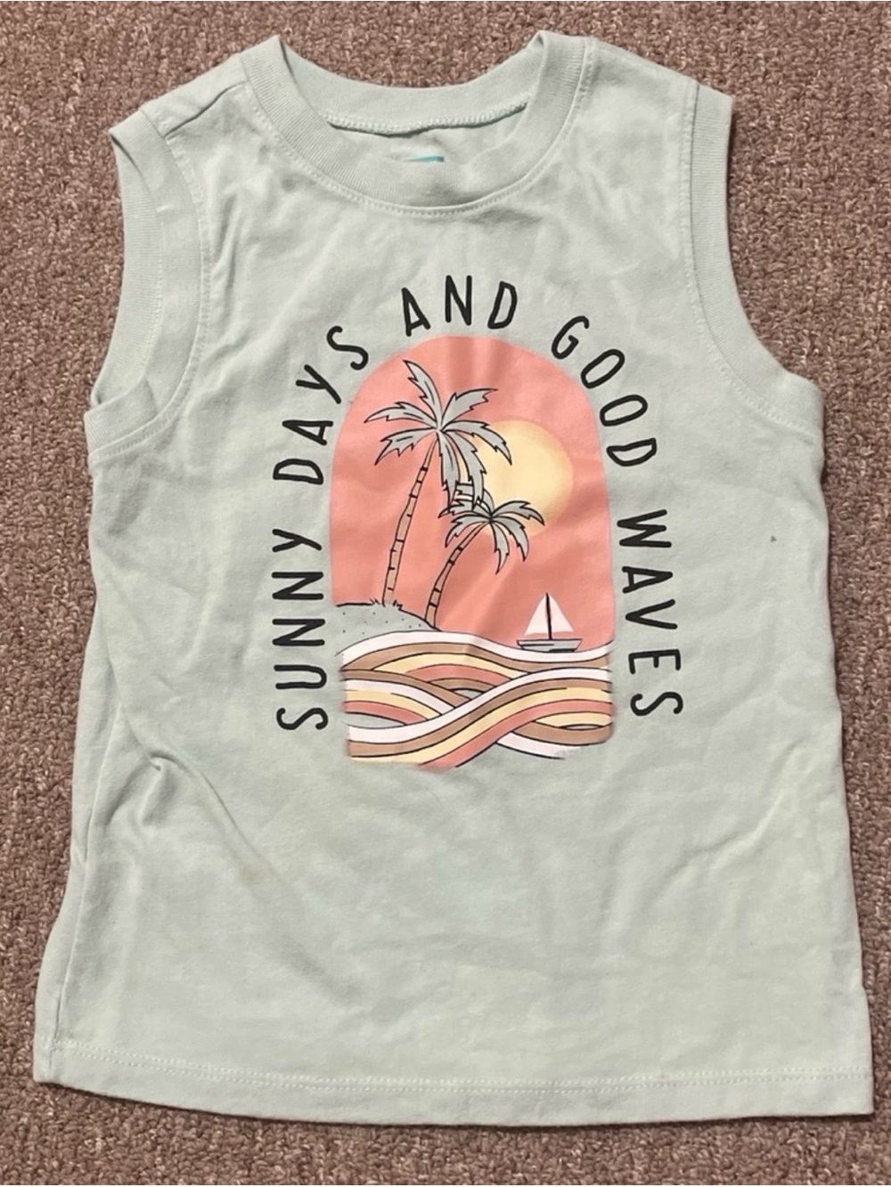 Boys Garanimals 4T Tank Top “Sunny Days And Good Waves” Graphic